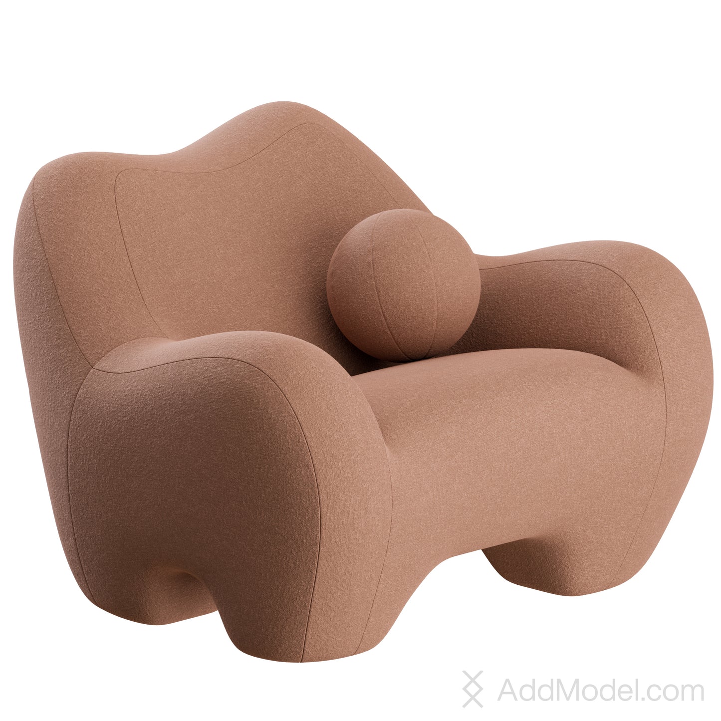 Gummy Lounge Chair By Toogood 3D Model