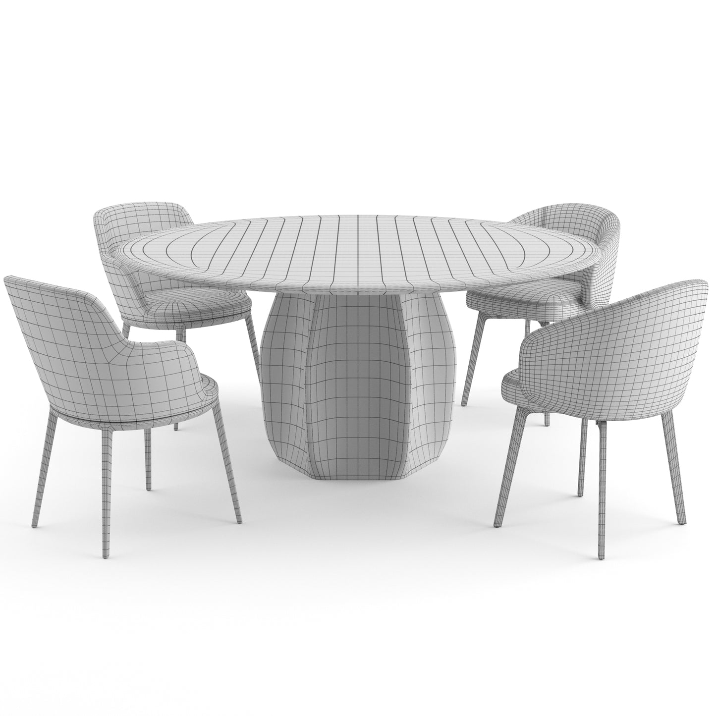 Italian Dining Set 3D Models