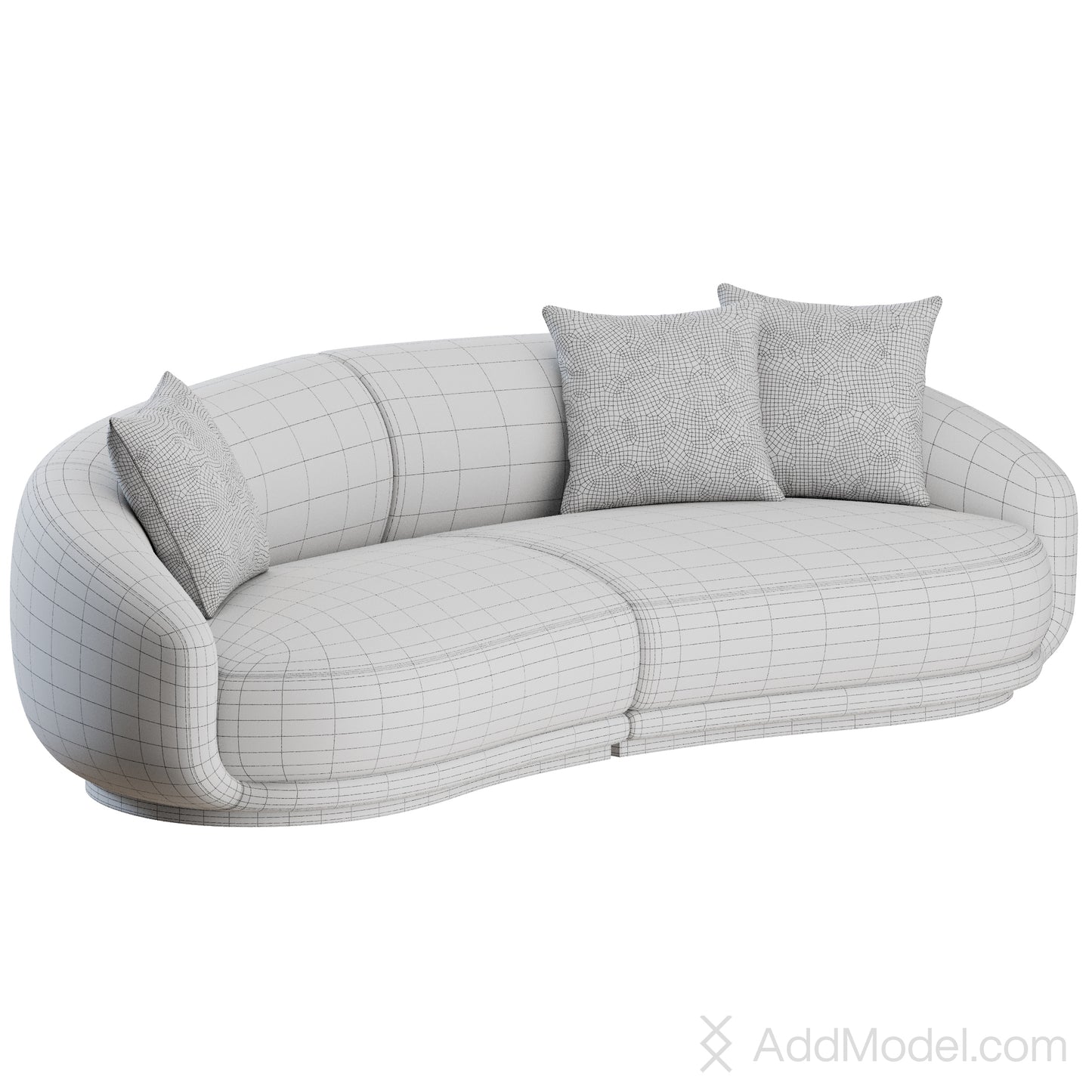 Montholon Curved Sofa By Wendelbo 3D Model