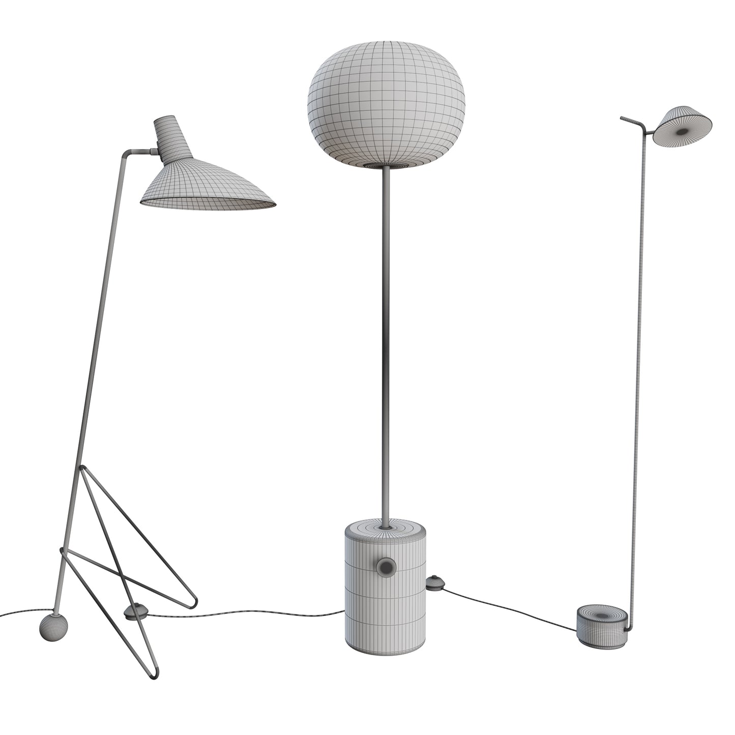 Floor Lamps Set 02 3D Model