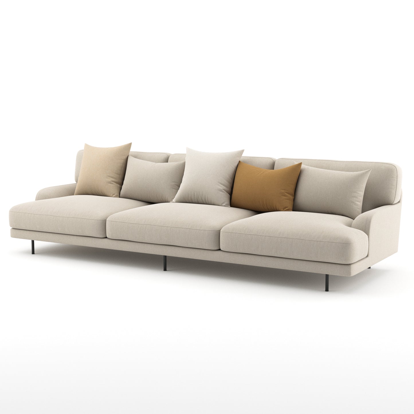 Flaneur Sofa 3 Seater By Gubi 3D Model
