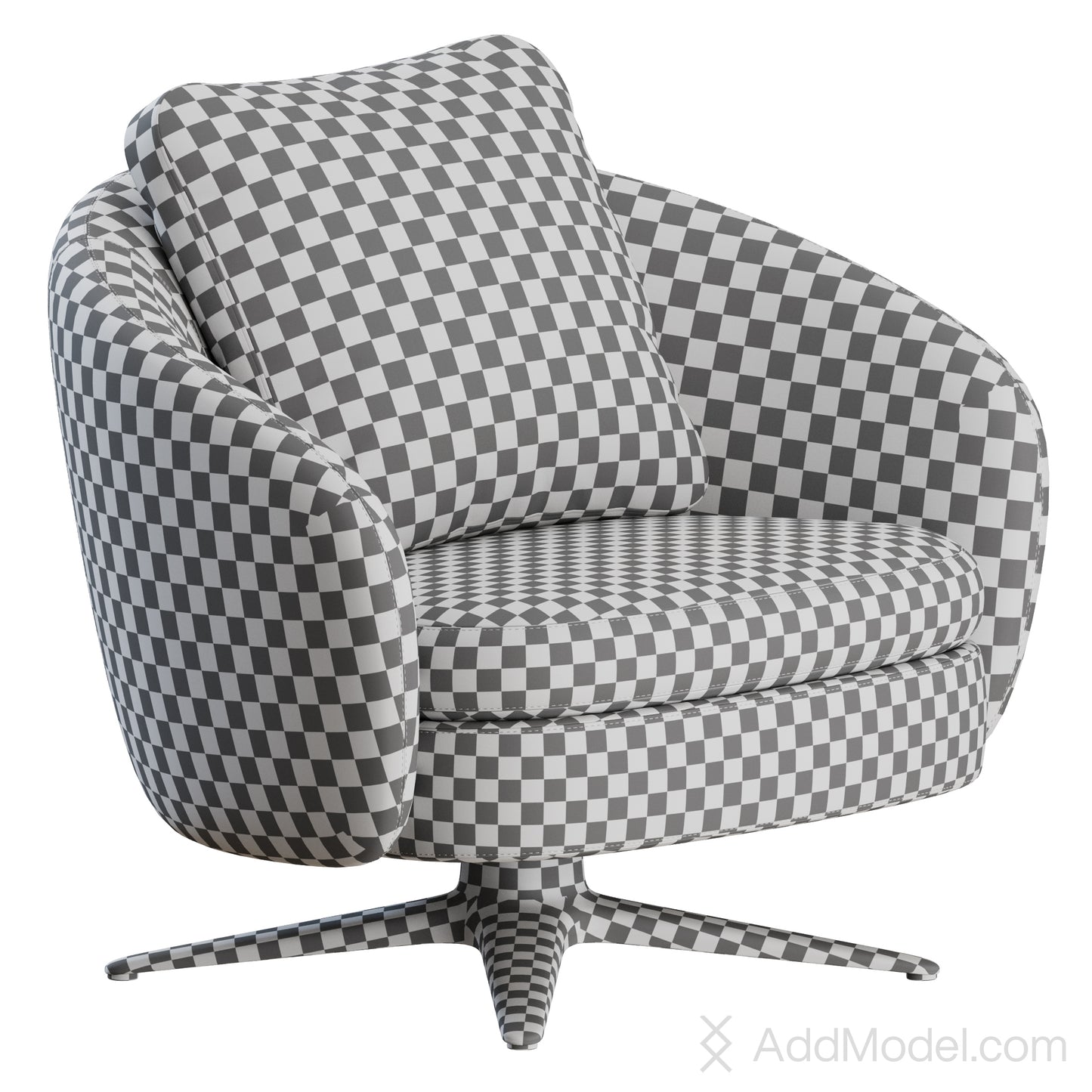 Orbis Swivel Armchair By Poliform 3D Model