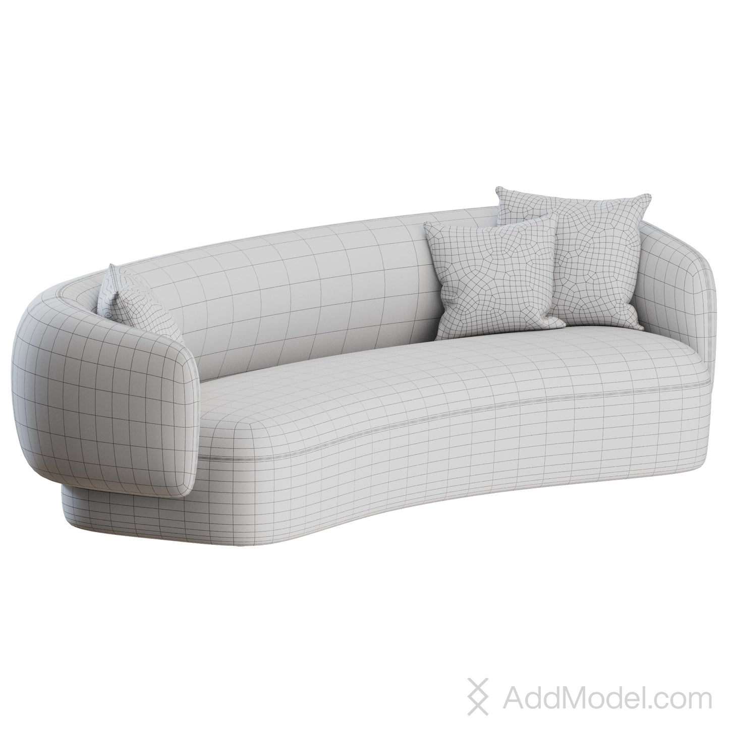 Noah Curved Sofa By Marelli 3D Model