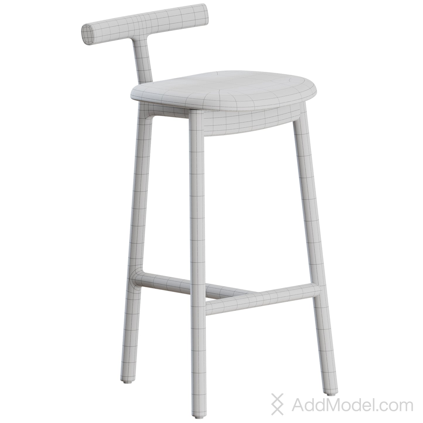 MC7 Radice Counter Stool By Mattiazzi 3D Model