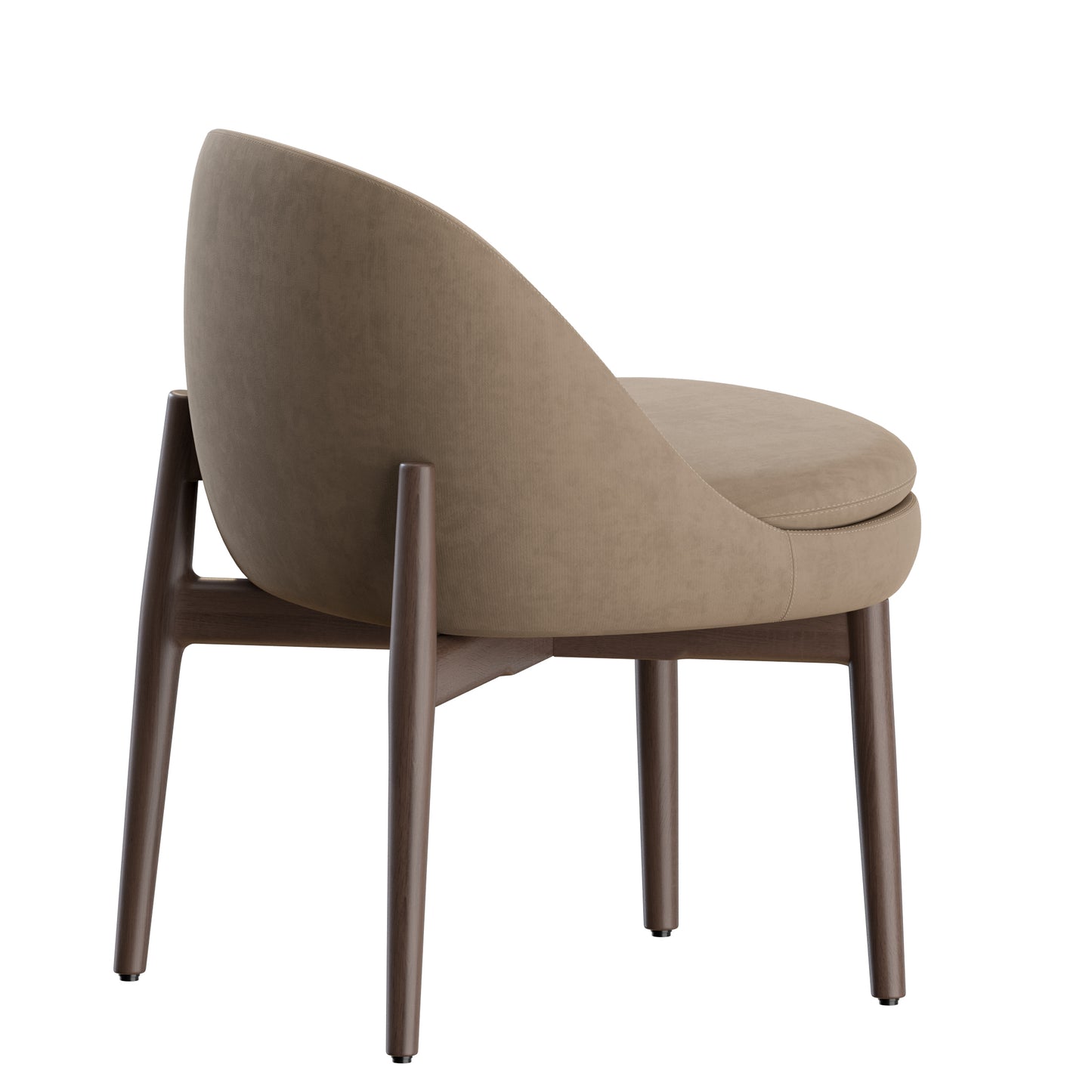 Sendai Chair Wood Minotti 3D Model