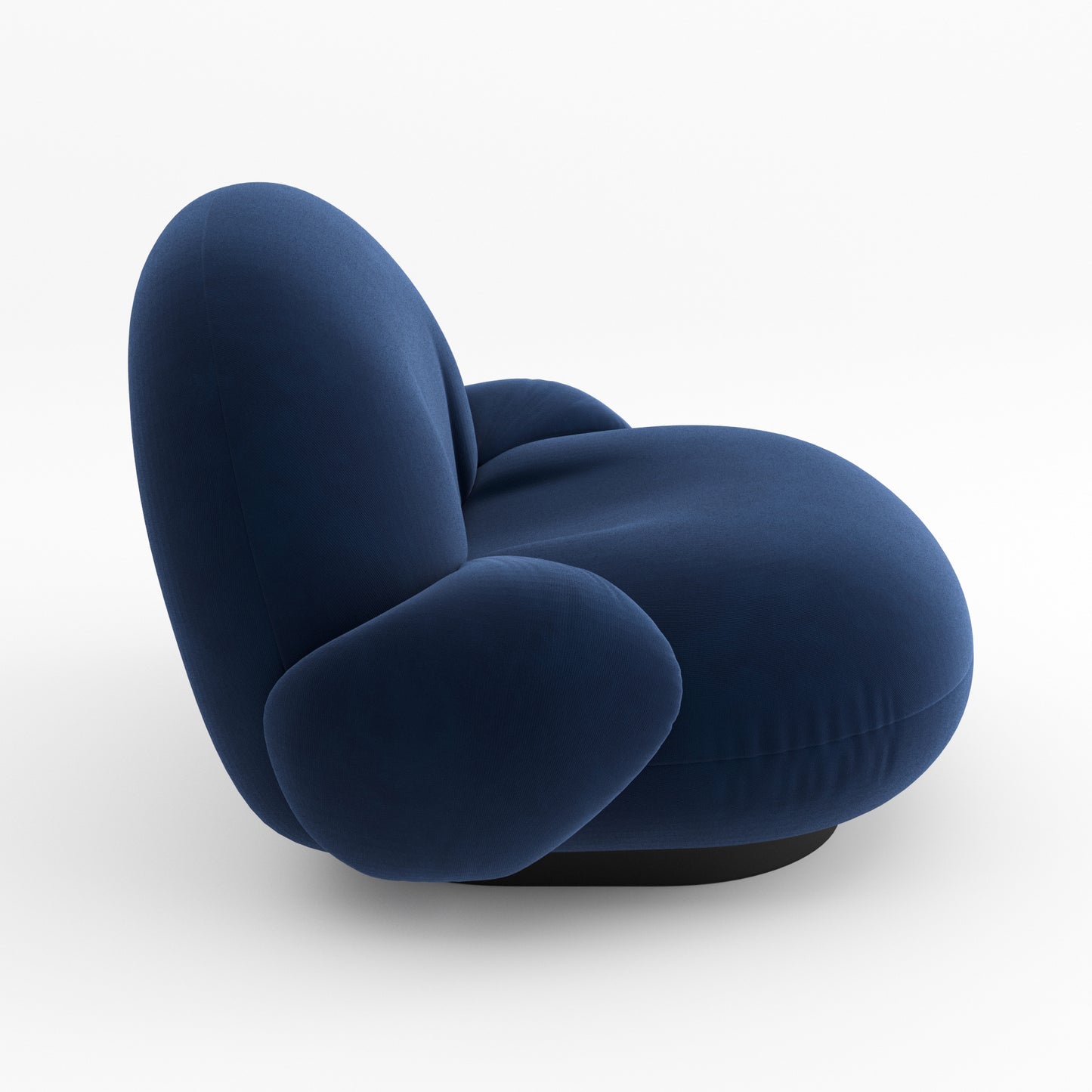 Pacha Lounge Chair With Armrest By Gubi 3D Model