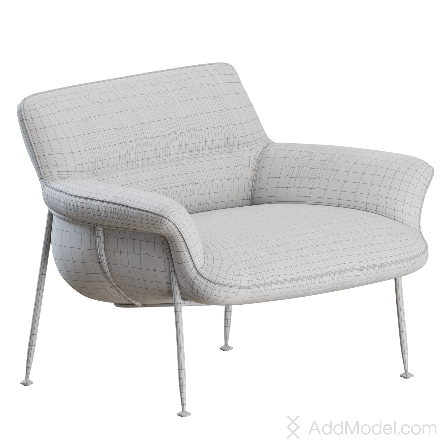Duvet Lounge Chair By Wendelbo 3D Model