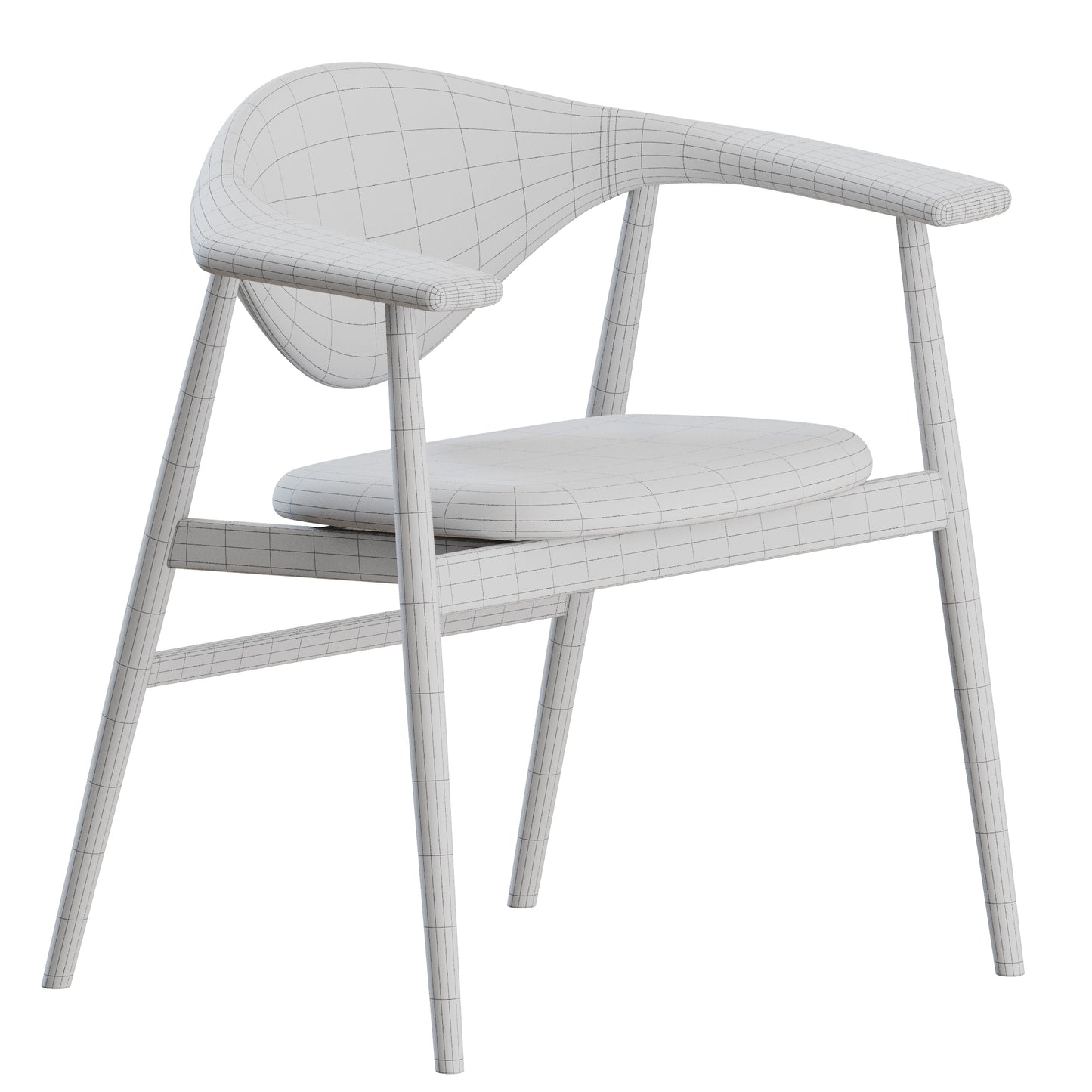 Masculo Dining Chair Gubi 3D Model