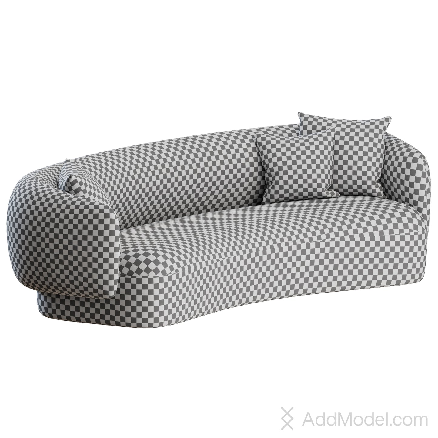 Noah Curved Sofa By Marelli 3D Model