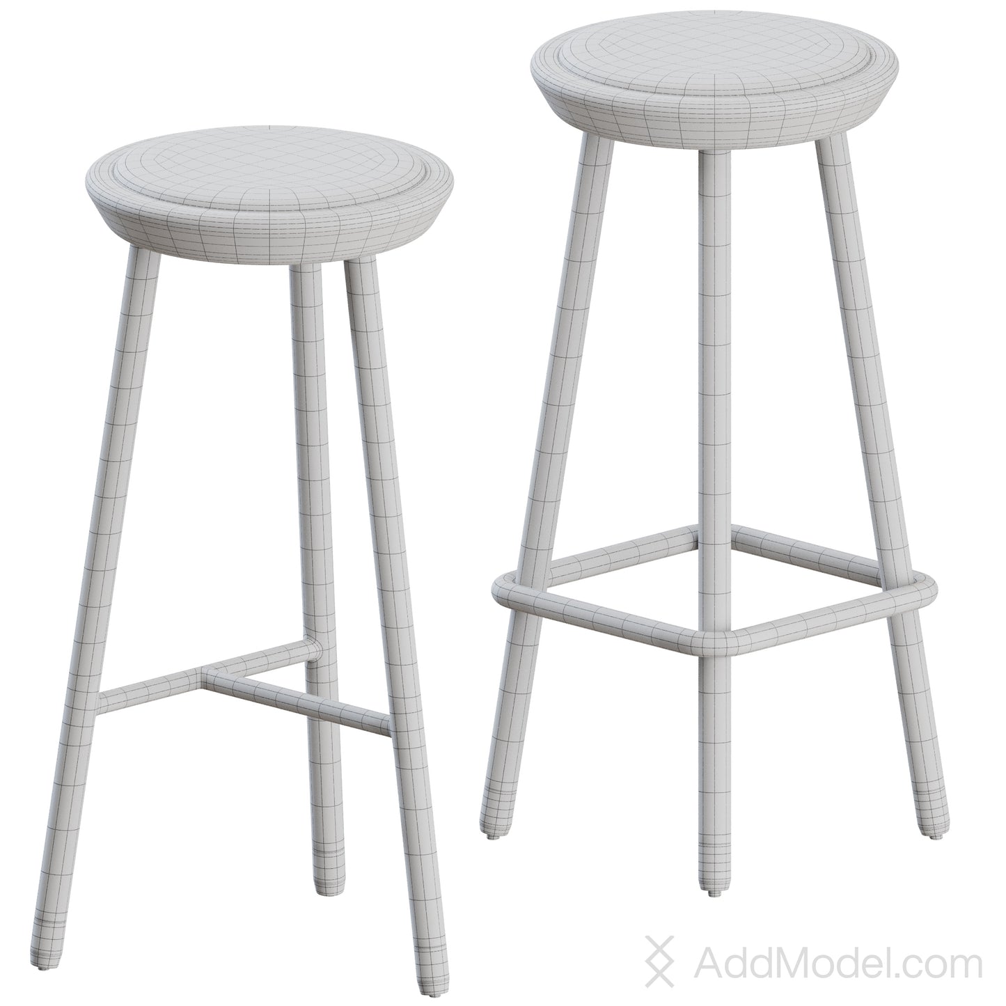 Drop Bar Stool By Topos Workshop 3D Model