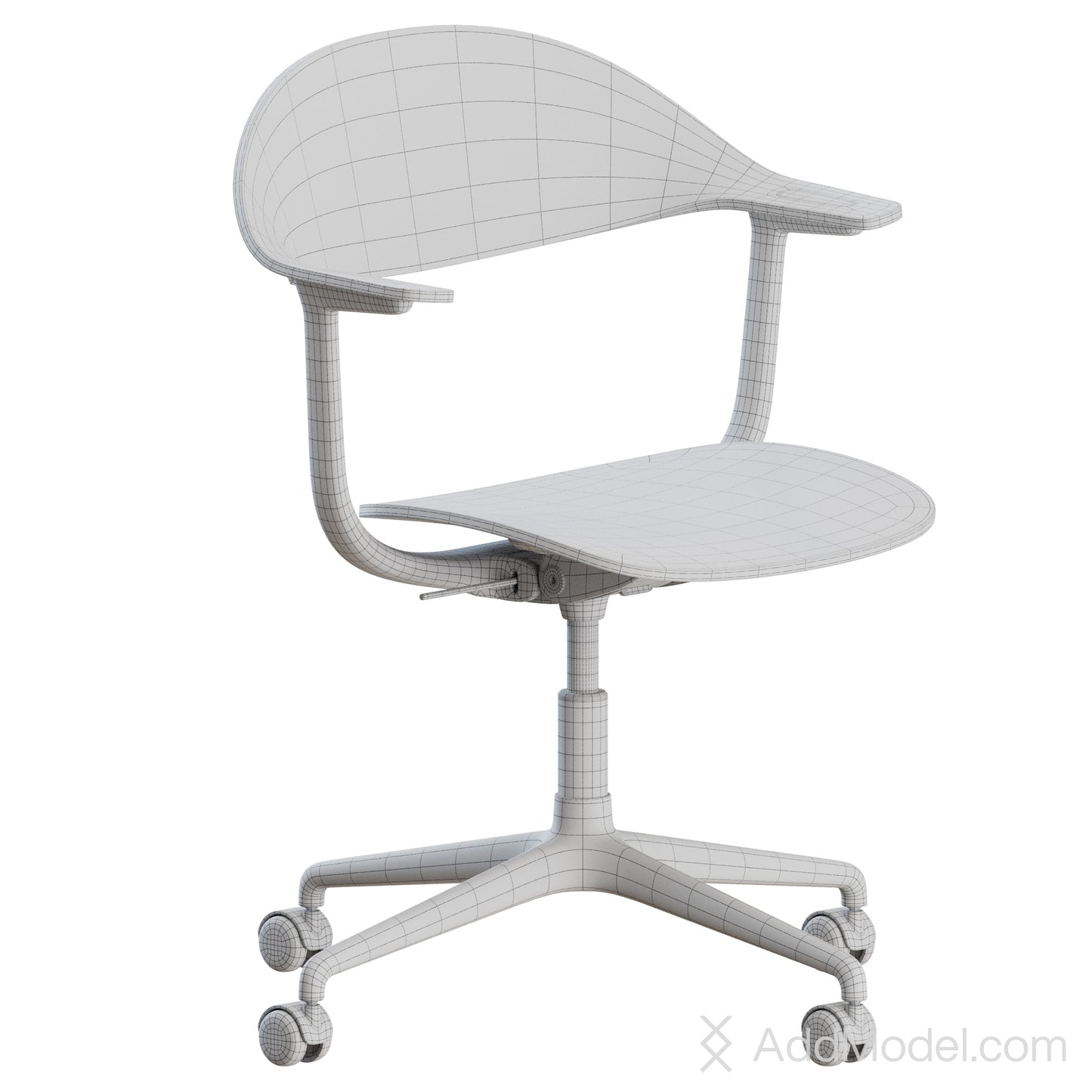 Mynt Office Chair 4 Legs By Vitra 3D Model