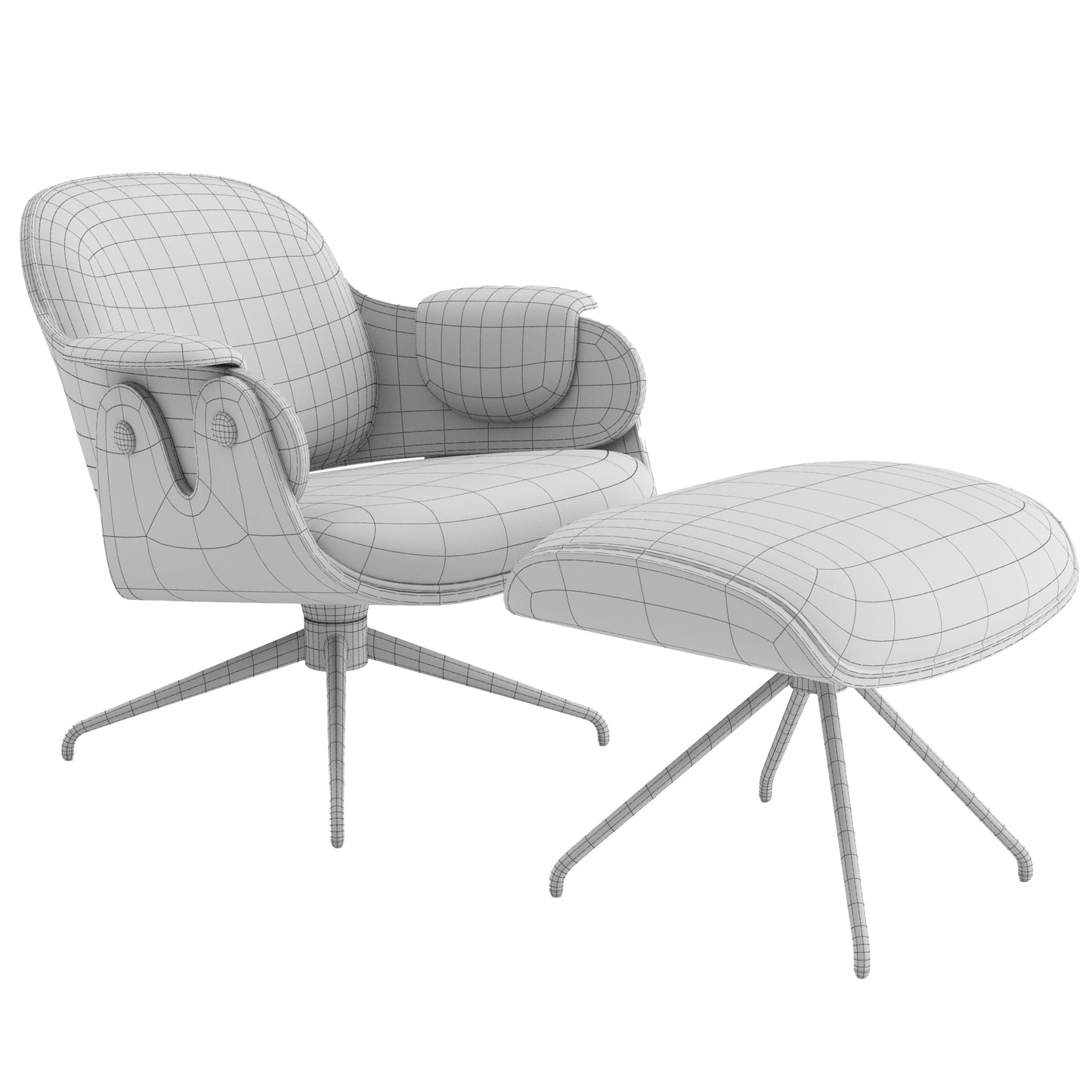 Low Lounger Swivel Base By BD Barcelona 3D Model