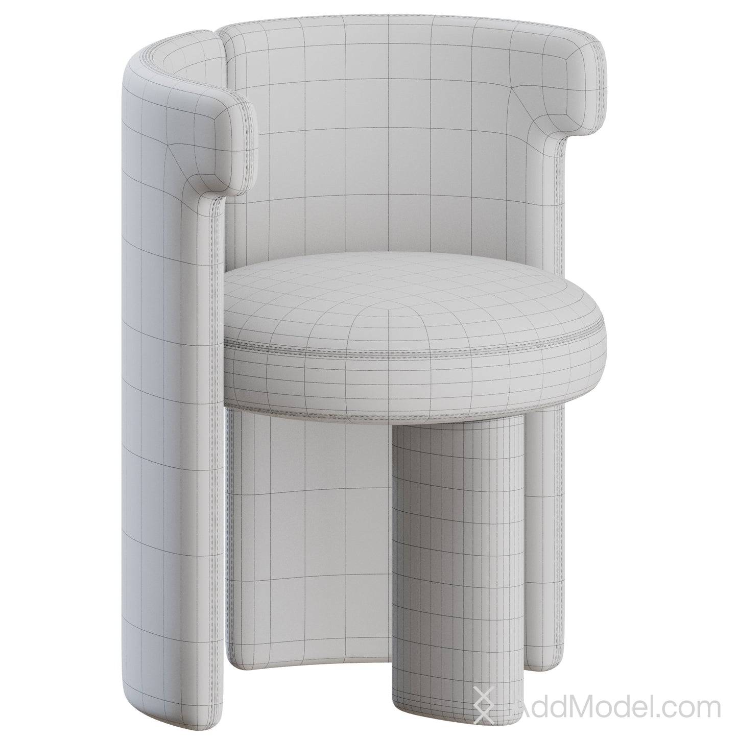 Claudine Chair By Meridiani 3D Model