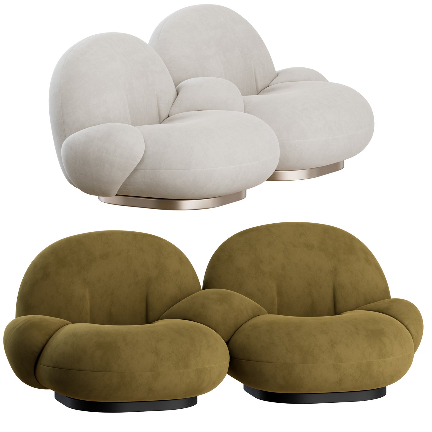 Pacha Sofa 2 Seater By Gubi 3D Model