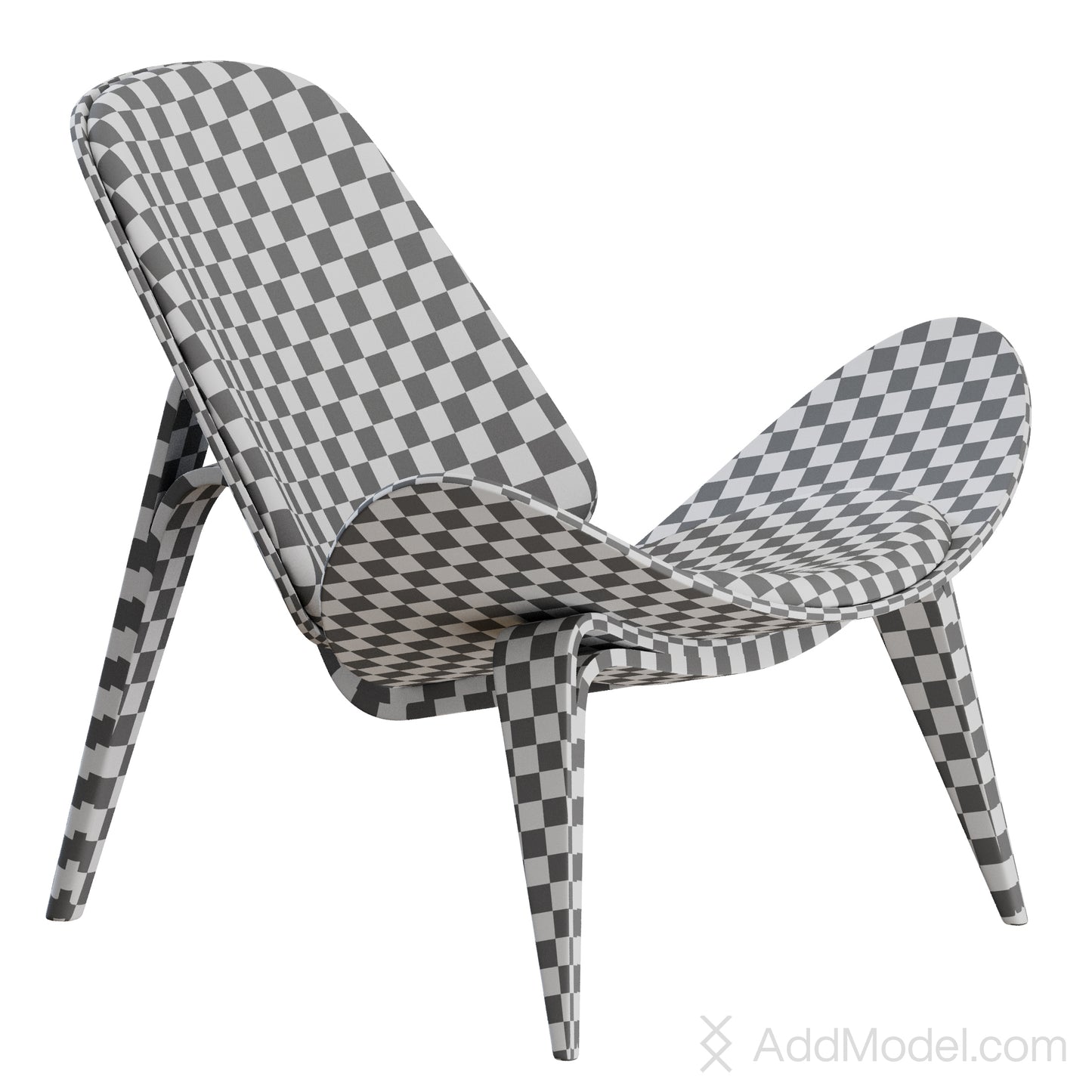 CH07 Shell Chair By Carl Hansen 3D Model