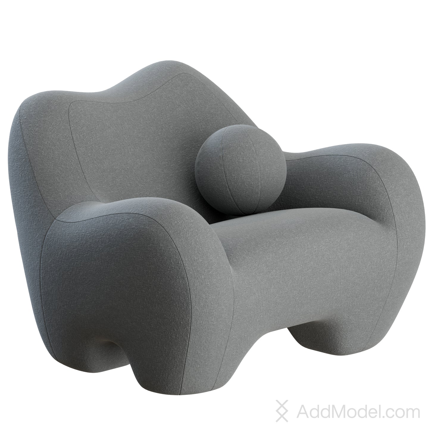 Gummy Lounge Chair By Toogood 3D Model