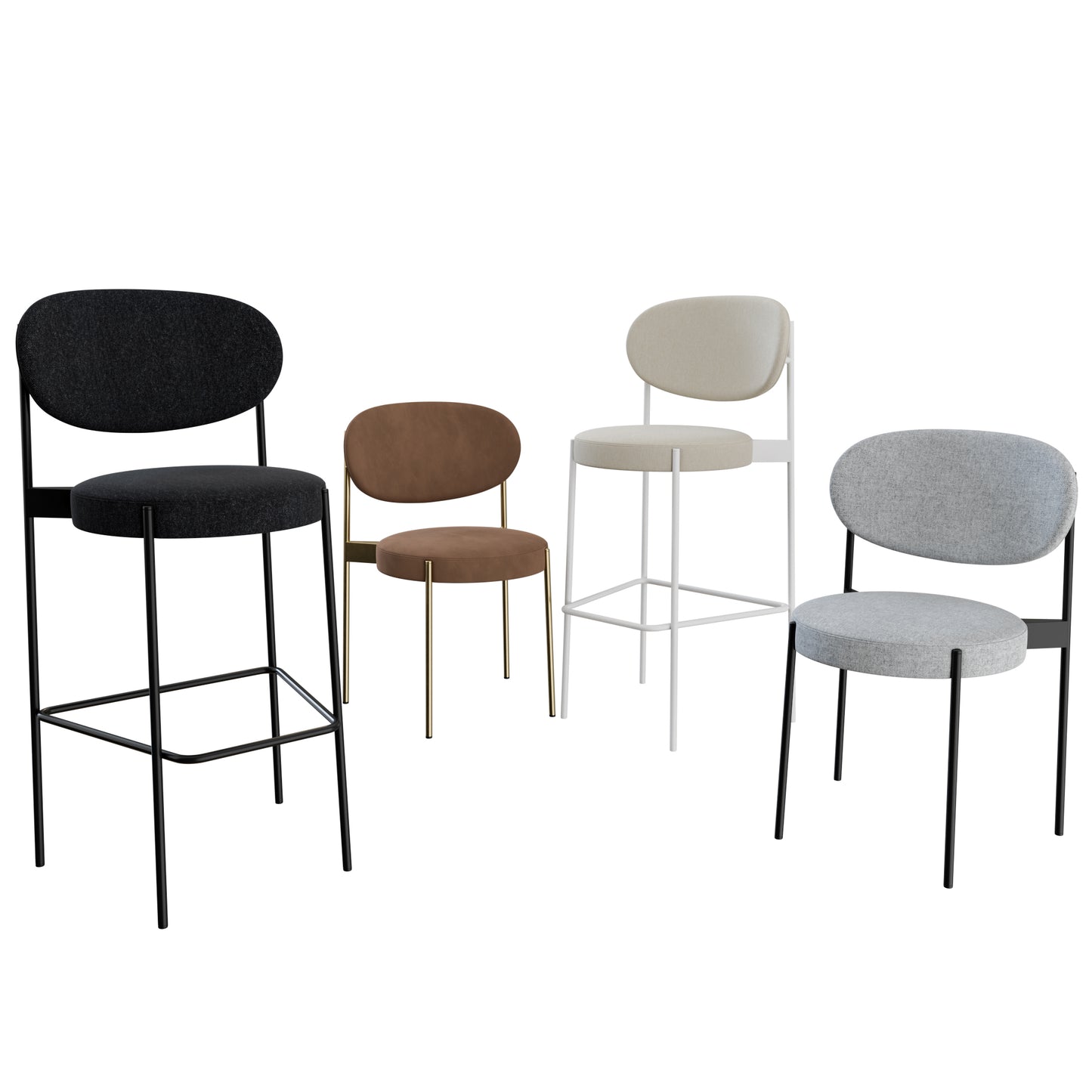 Series 430 Chair + Bar Stool By Verpan 3D Model