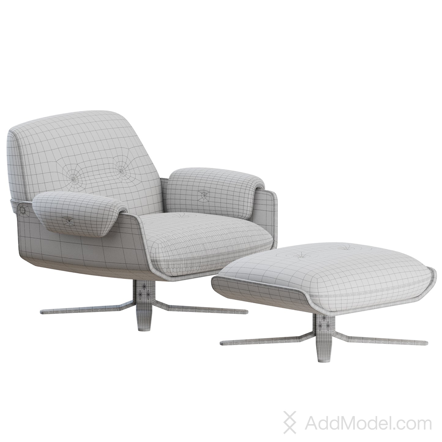 Laurel Armchair By Minotti 3D Model