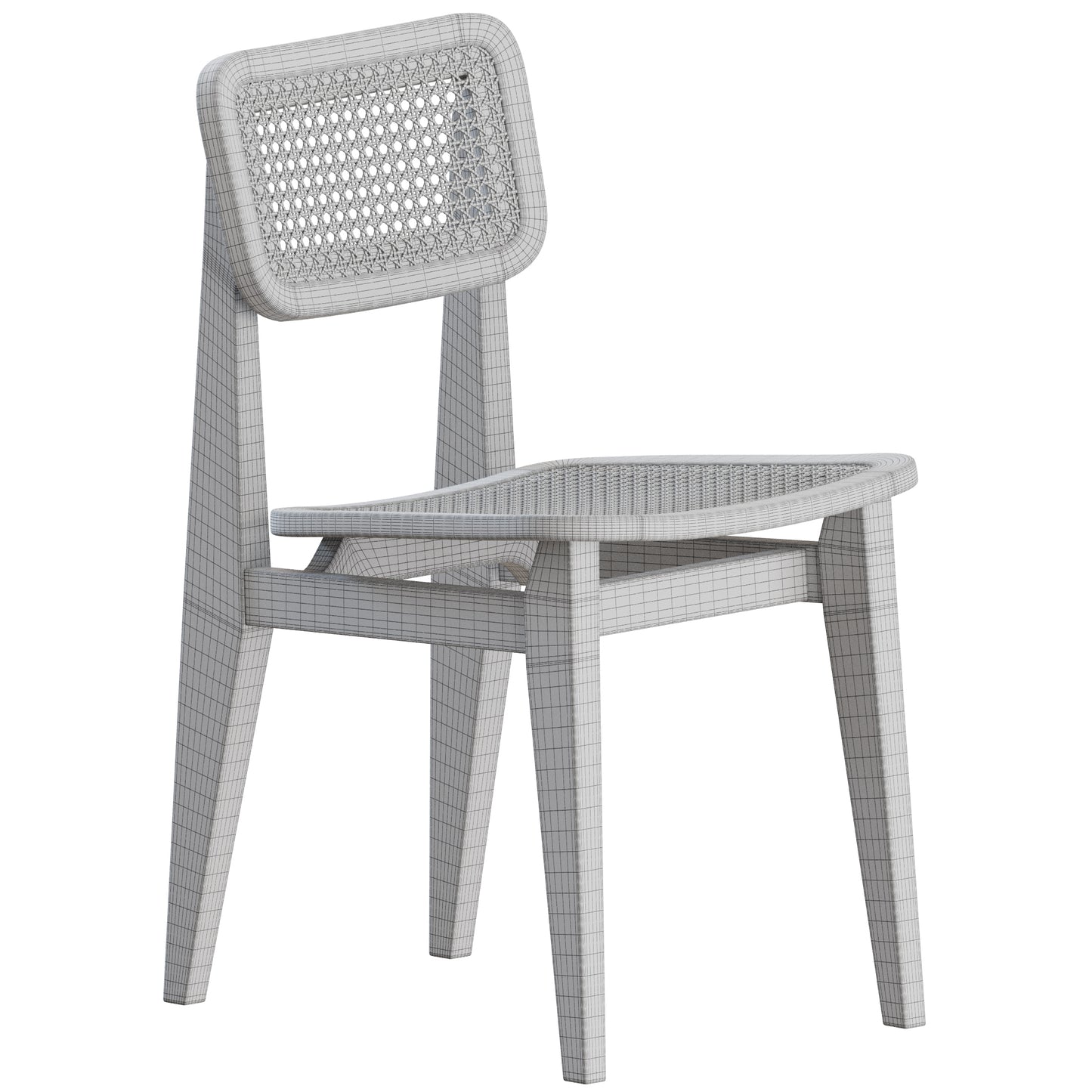 C-Chair Dining Chair French Cane Gubi 3D Model