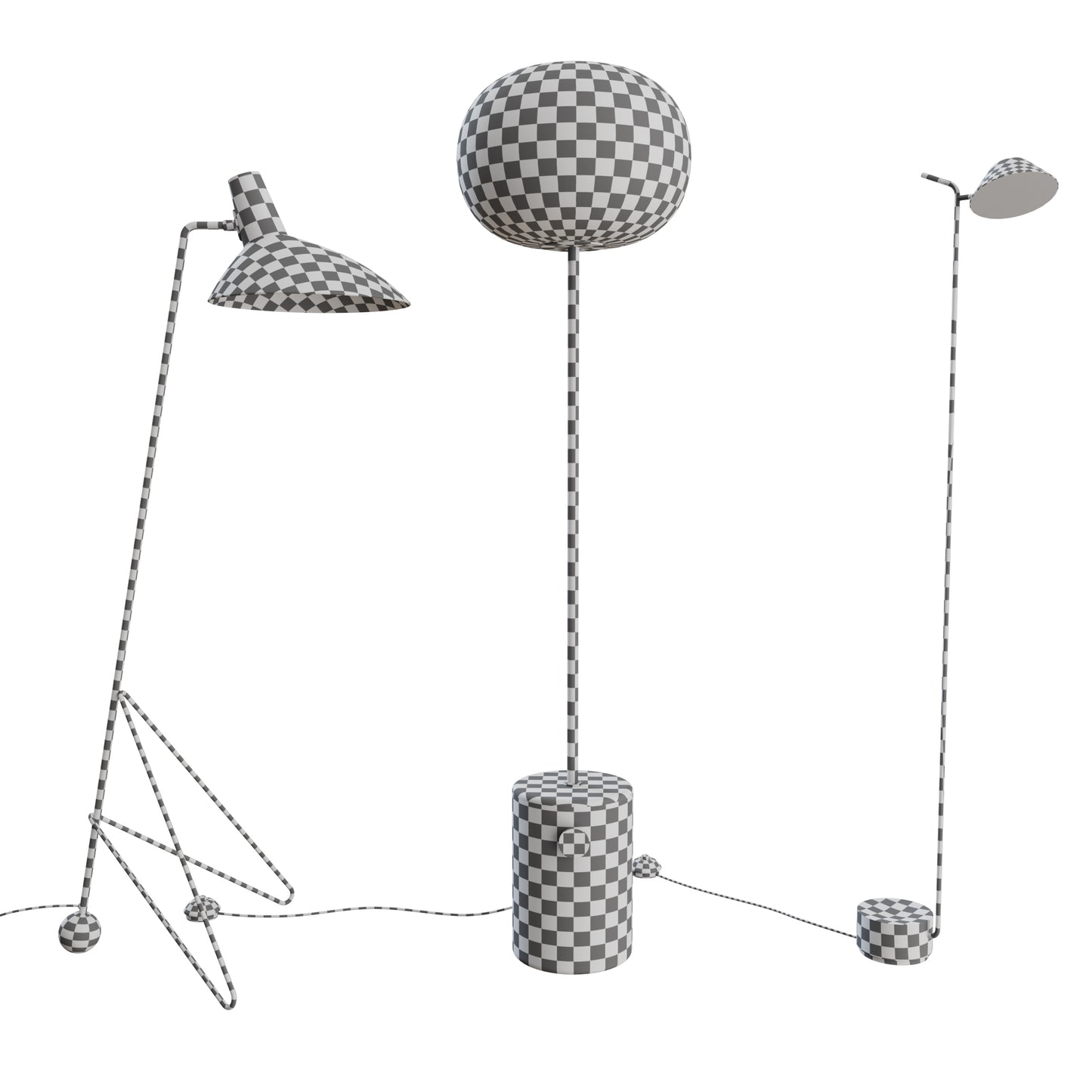 Floor Lamps Set 02 3D Model