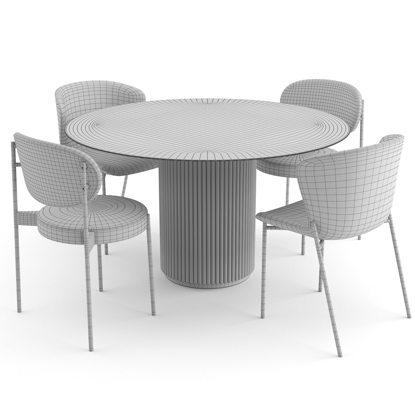 Danish Dining Set 3D Model