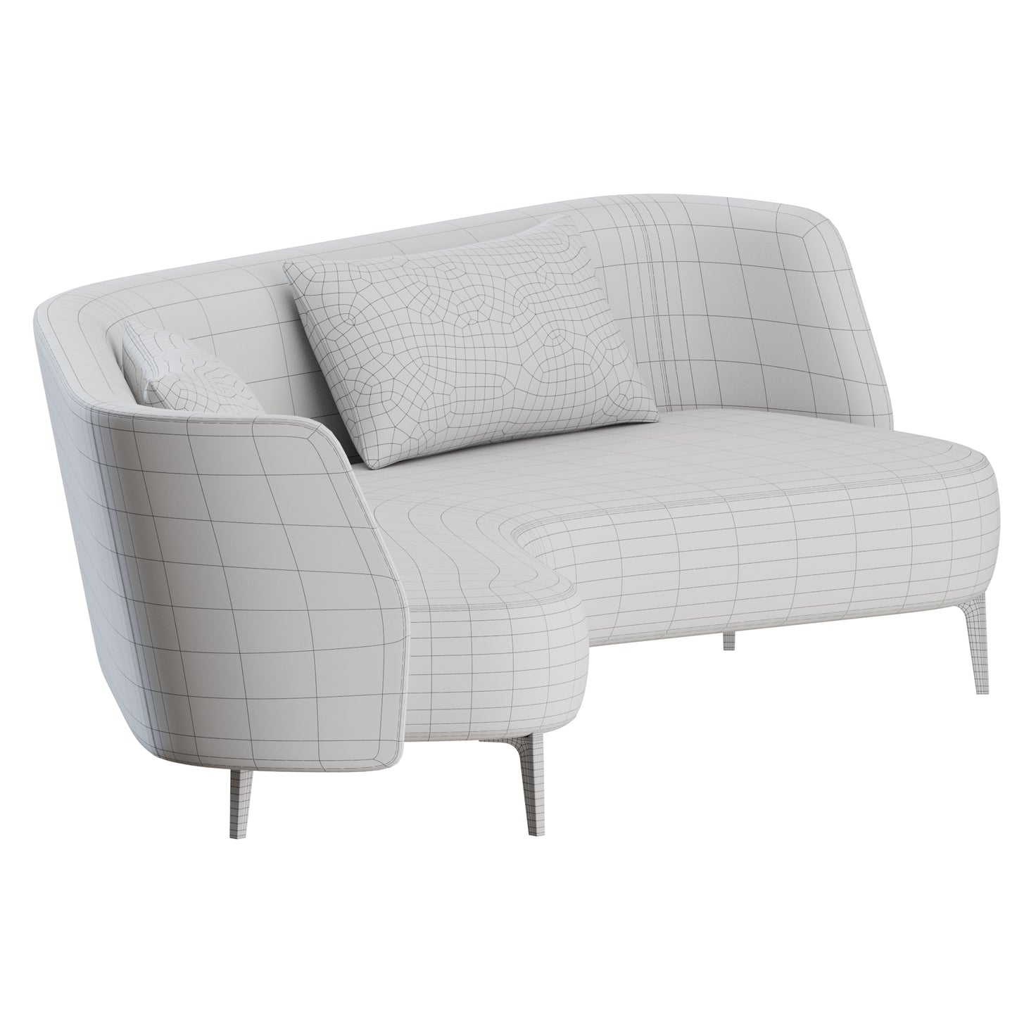 Sunday Sofa Curved Poliform 3D Model