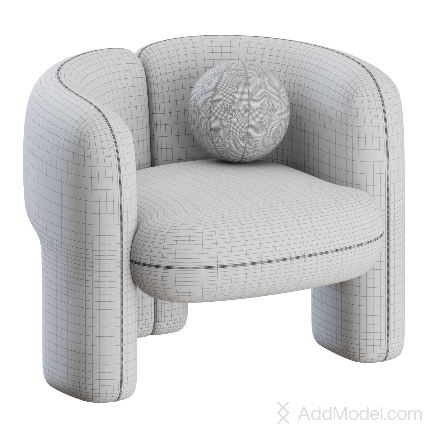Emma Armchair By Marelli 3D Model