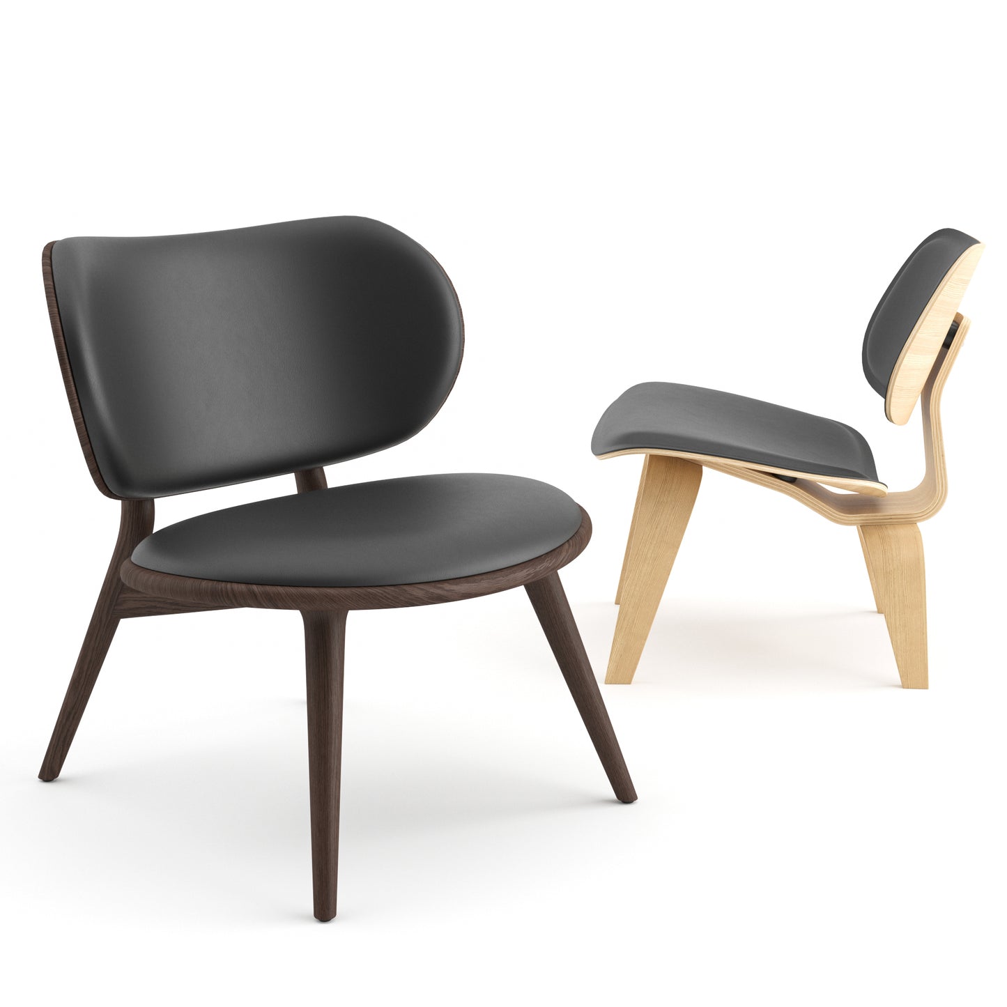 Scandinavian Lounge Chairs By Mater and Vitra 3D Model