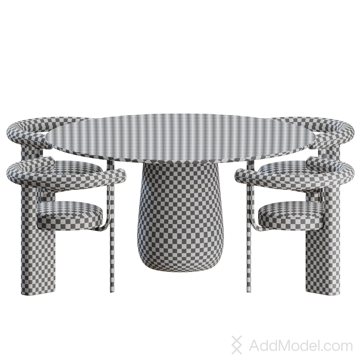 Balance Dining Set By Woo 3D Model