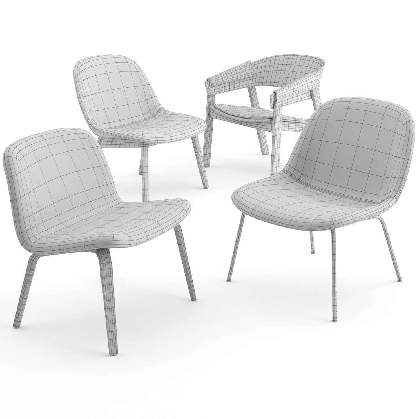 Lounge Chairs By Muuto 3D Model