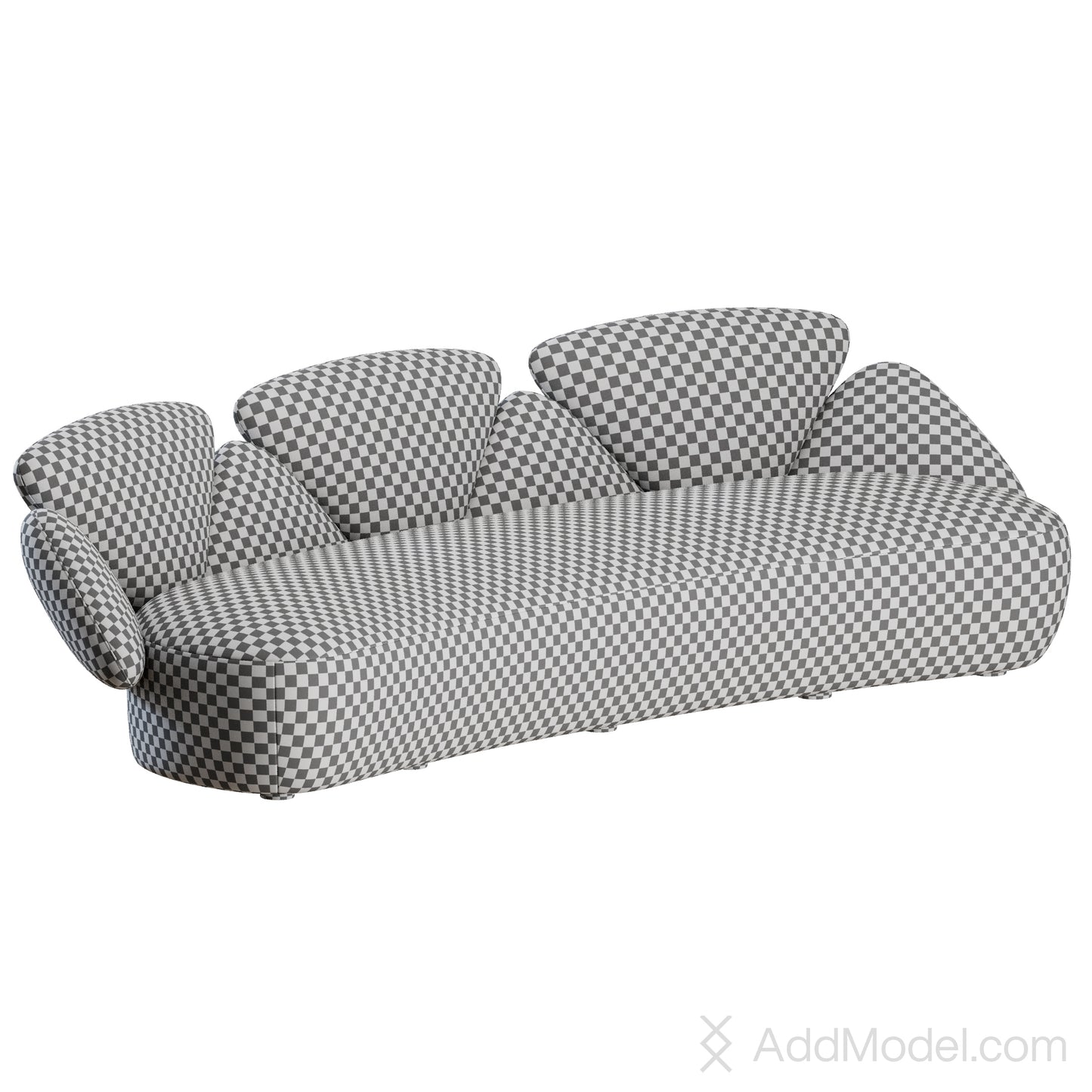 Foretre Curved Sofa By The Future Perfect 3D Model