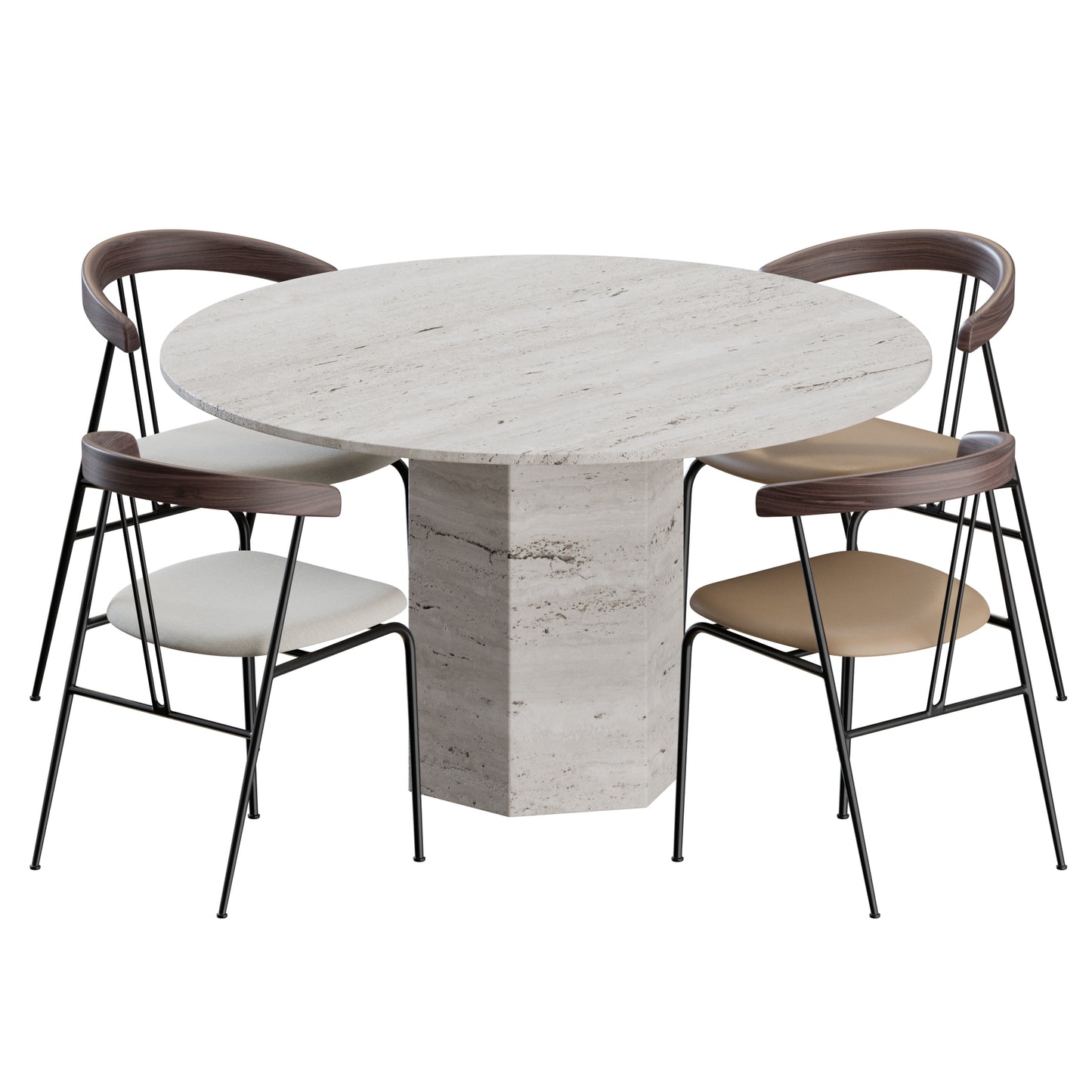 Violin Dining Set By Gubi 3D Model