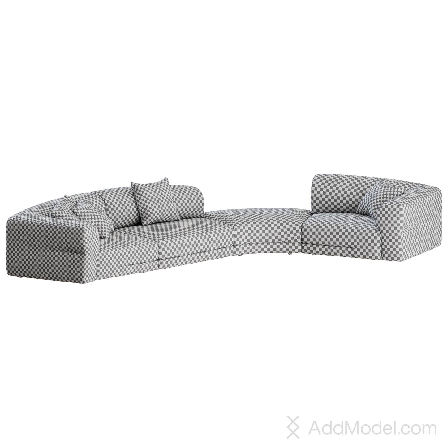 Emile Modular Curved Sofa By Molteni&C 3D Model