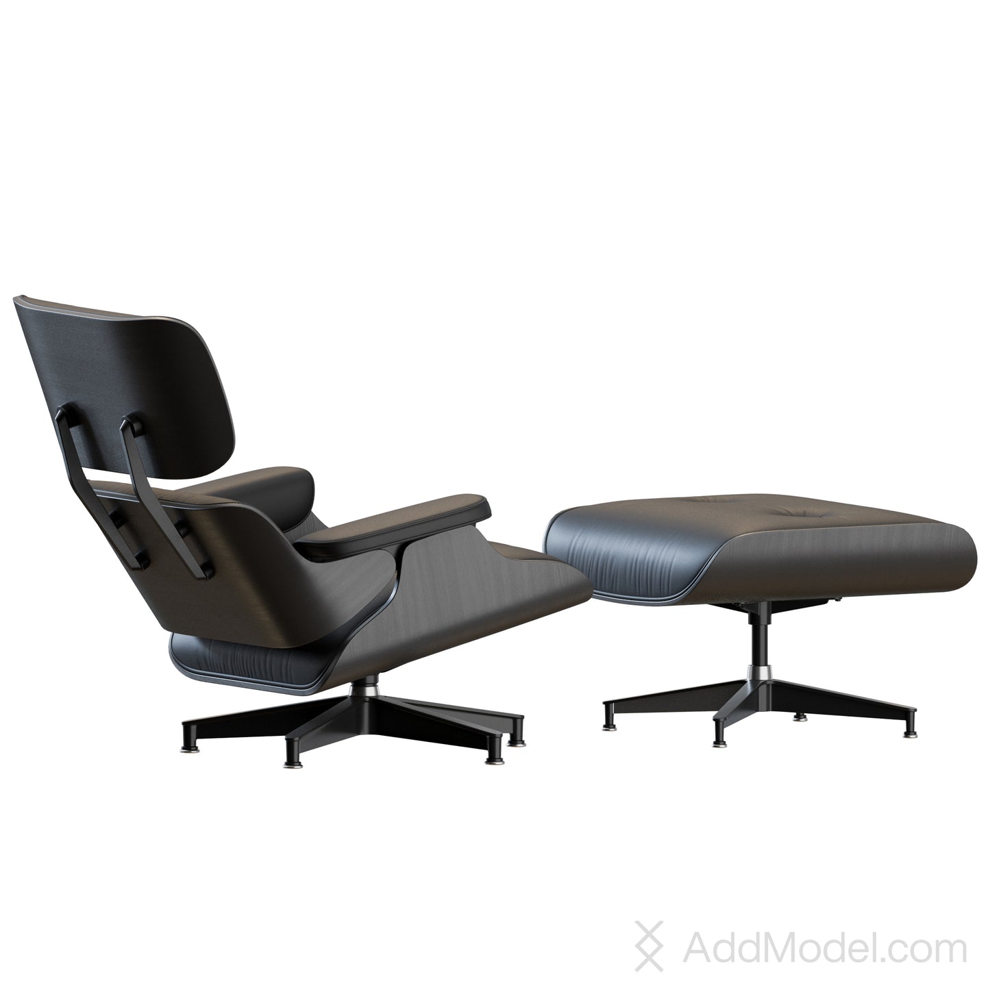 Eames Lounge Chair and Ottoman By Herman Miller 3D Model