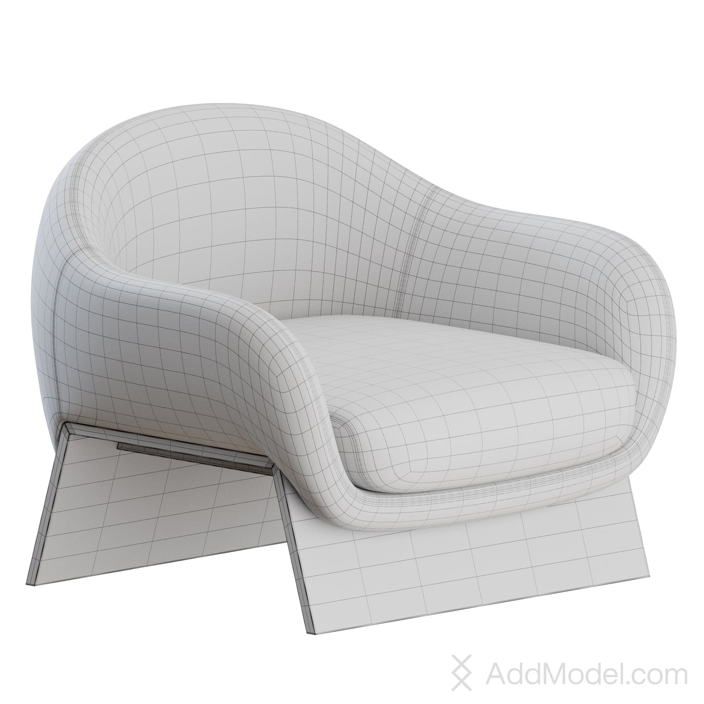 Boolean Armchair By Bonaldo 3D Model