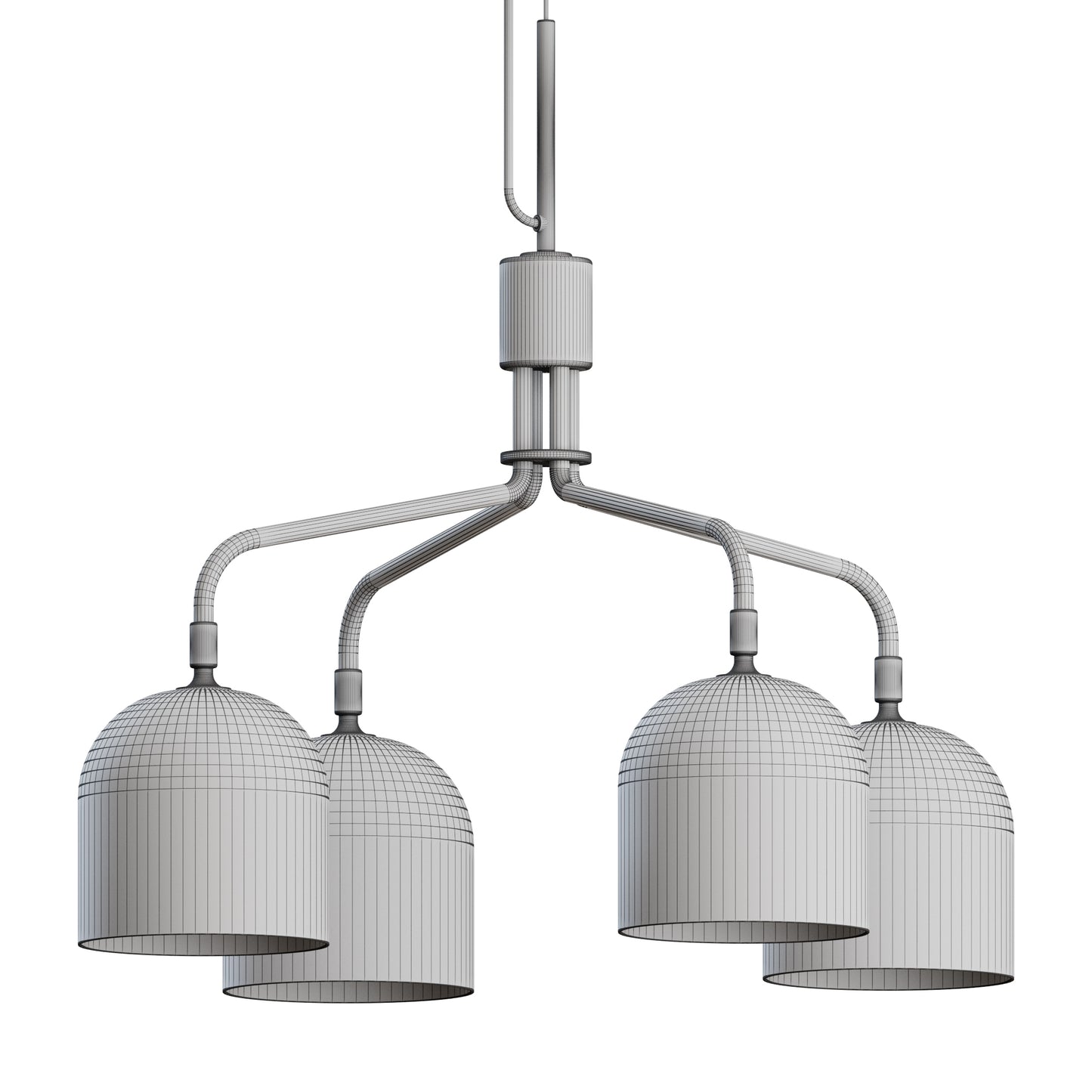 Howard Chandelier 4 Short Arms By Gubi 3D Model