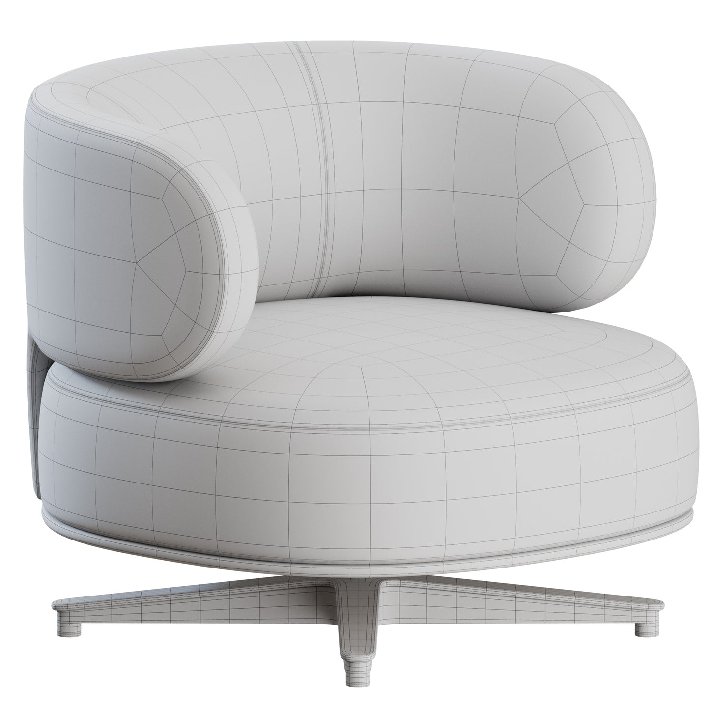 Akiko Lounge Swivel Armchair Gallotti&Radice 3D Model