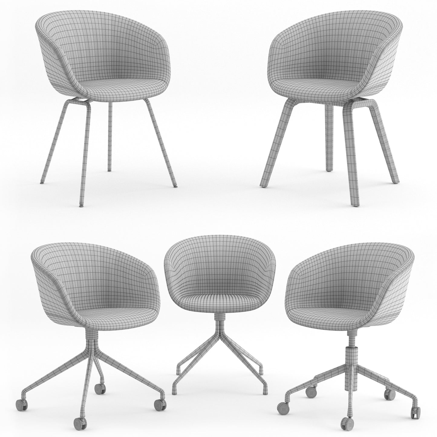 AAC Soft Chairs By Hay 3D Model