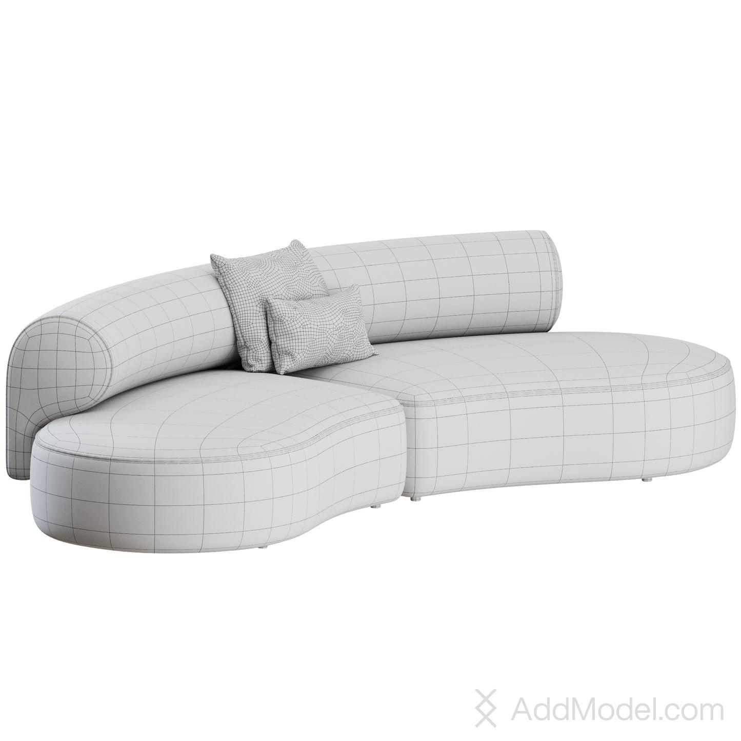 Melody Curved Sofa By Natuzzi 3D Model
