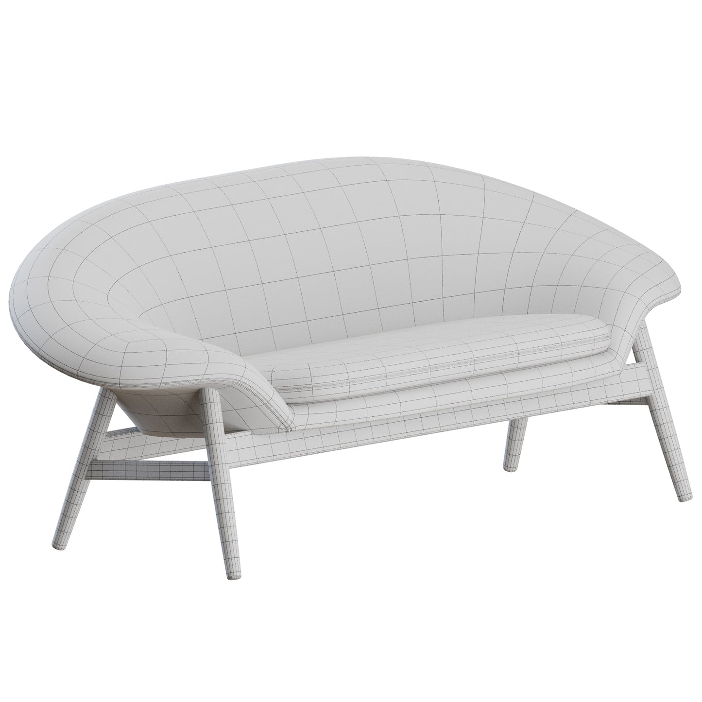 Fried Egg Sofa Warm Nordic 3D Model