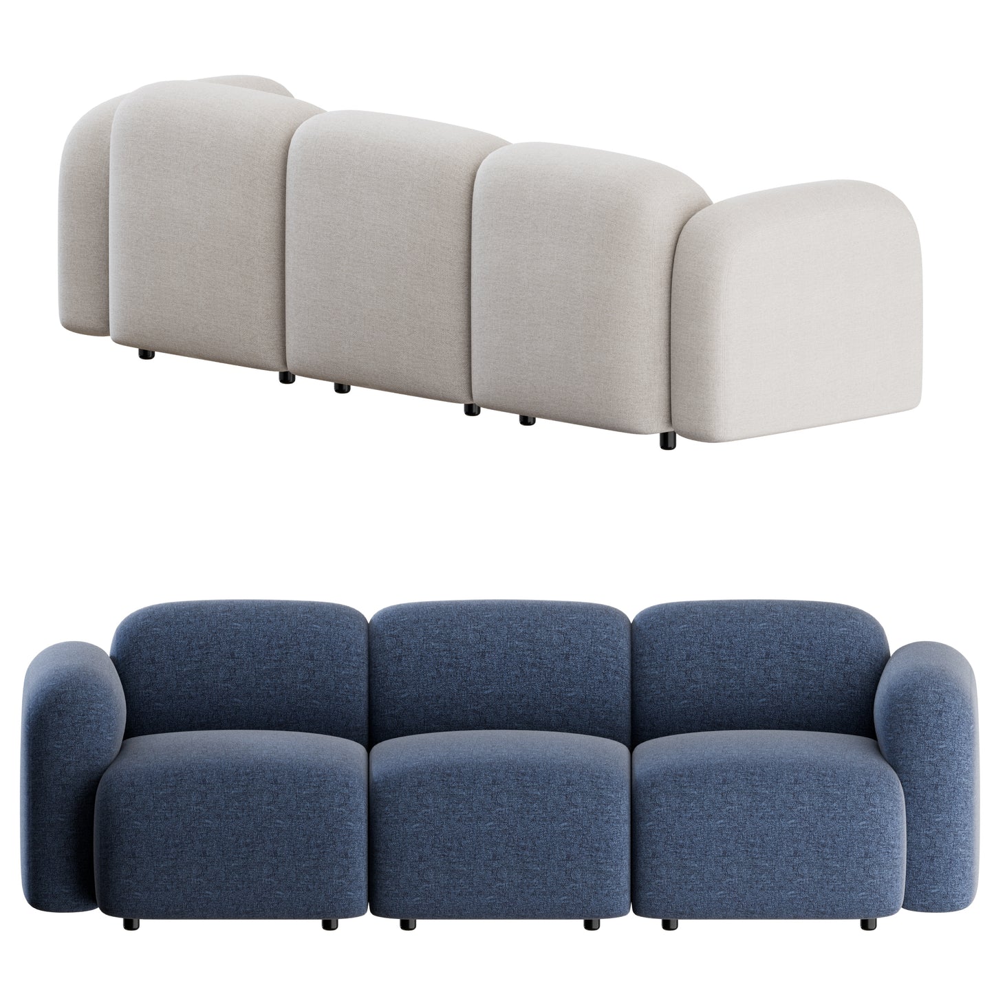 Swell Sofa 3 Seater By Normann Copenhagen 3D Model