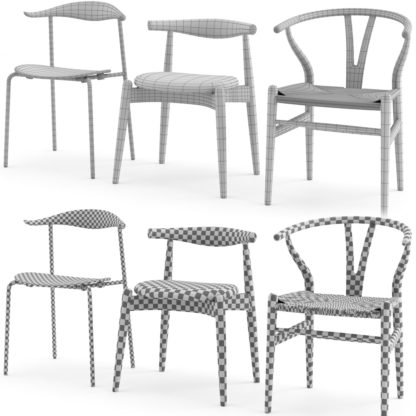 Chairs Collection By Carl Hansen & Søn 3D Model