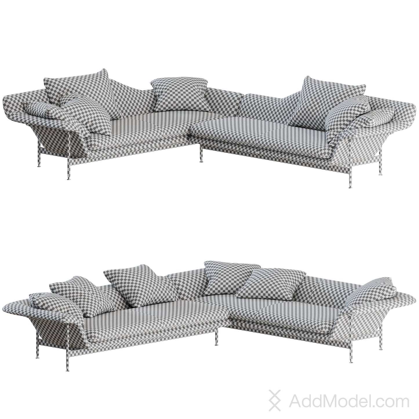 Esosoft Sofa L-Shape By Cassina 3D Model