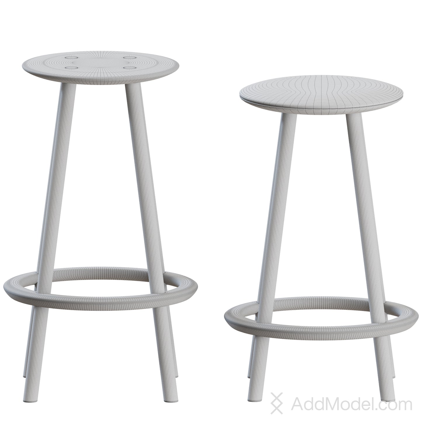 OVO High Stool By Benchmark Furniture 3D Model