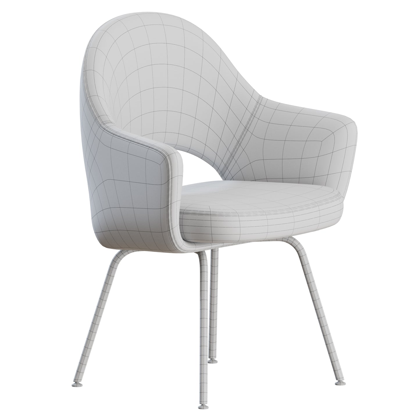 Saarinen Executive Armchair Metal Knoll 3D Model