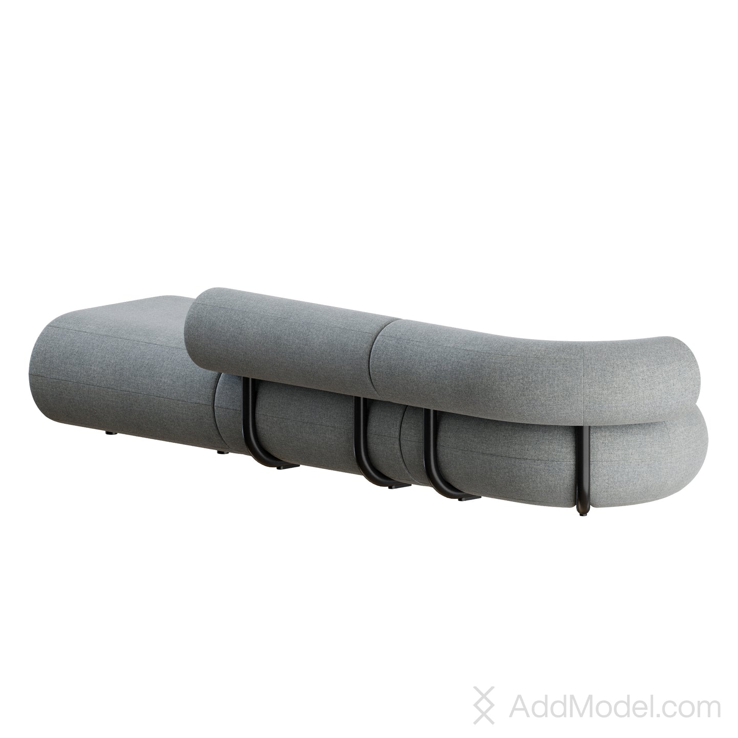 Fat Sofa Straight 3 Seater By Tom Dixon 3D Model