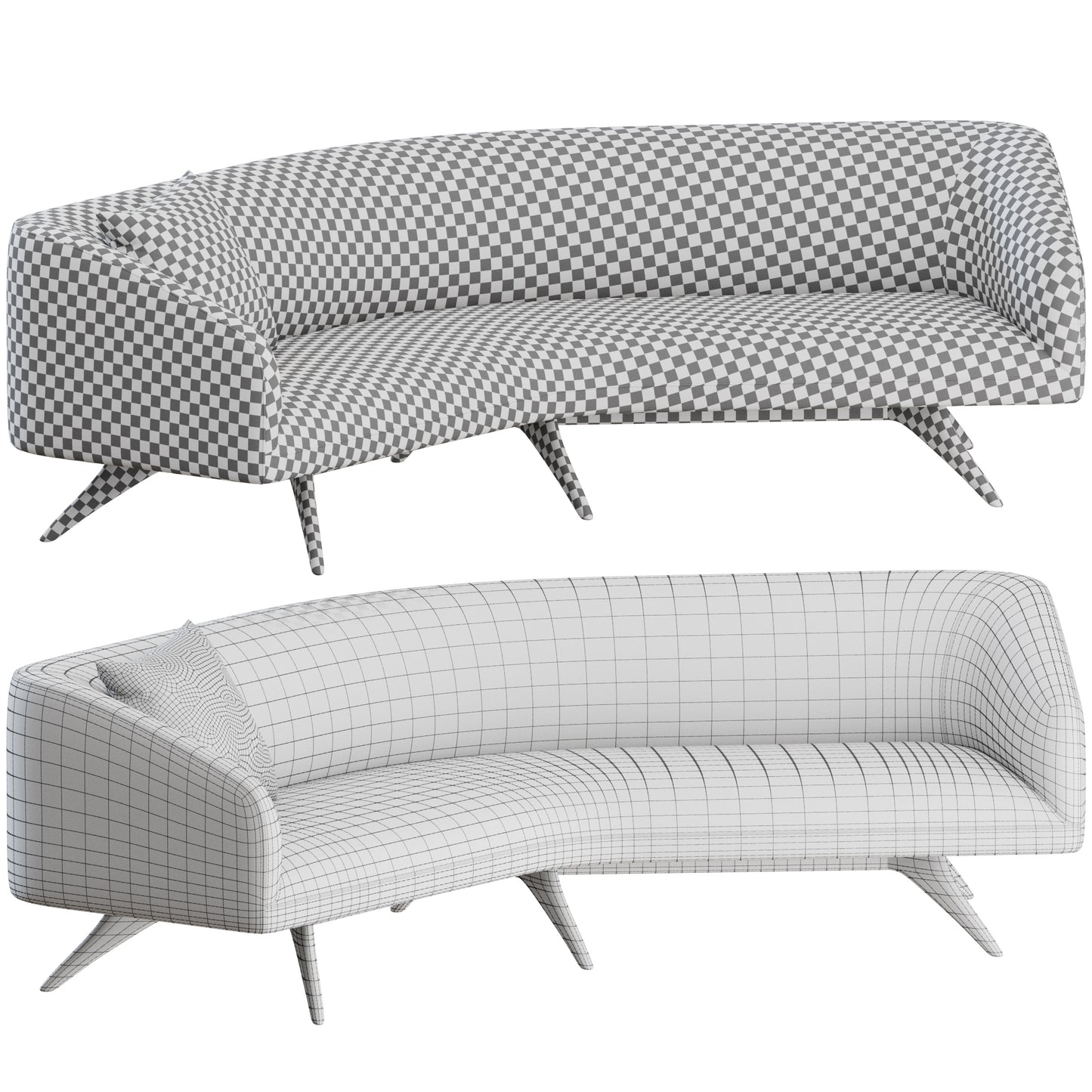 Fifth Avenue Angled Sofa by Vladimir Kagan 3D Model