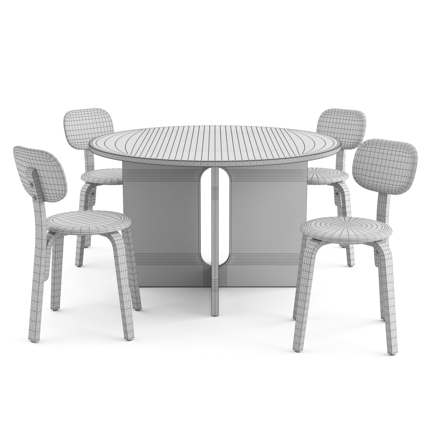 Afteroom Plus Chair + Androgyne Table By Audo 3D Model