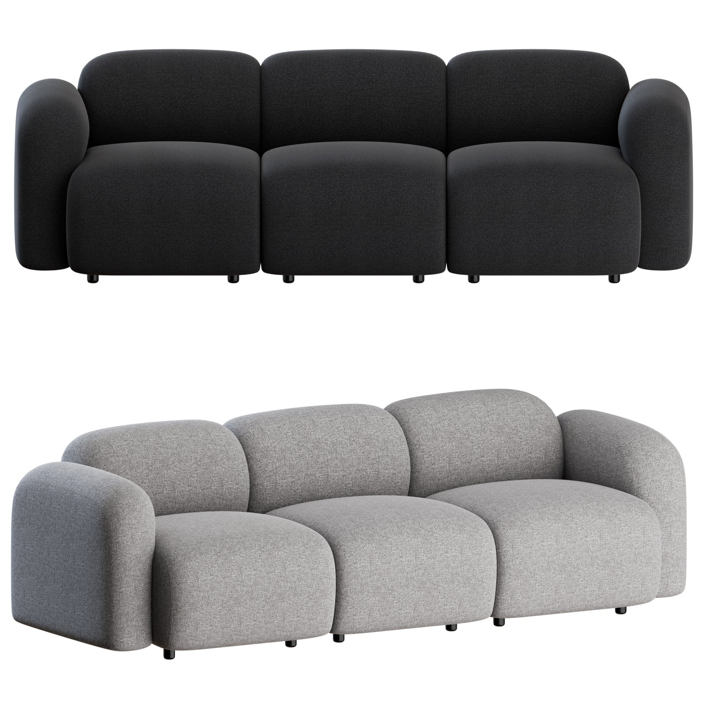 Swell Sofa 3 Seater By Normann Copenhagen 3D Model