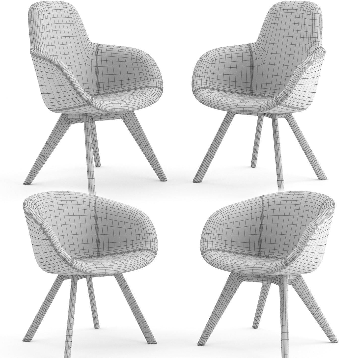 Scoop Chairs By Tom Dixon 3D Model